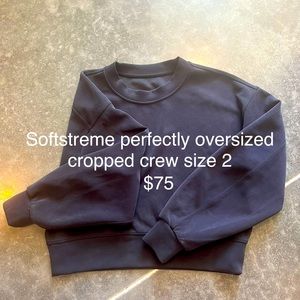 Oversized black sweatshirt size 2 Lululemon